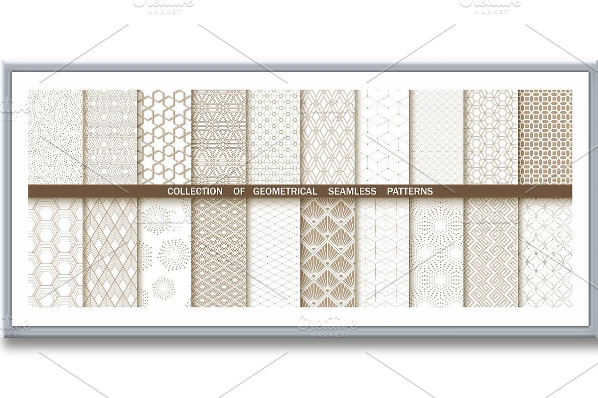 Geometric set of seamless patterns, a Pattern Graphic by RODINA (Photo 2 of 3)