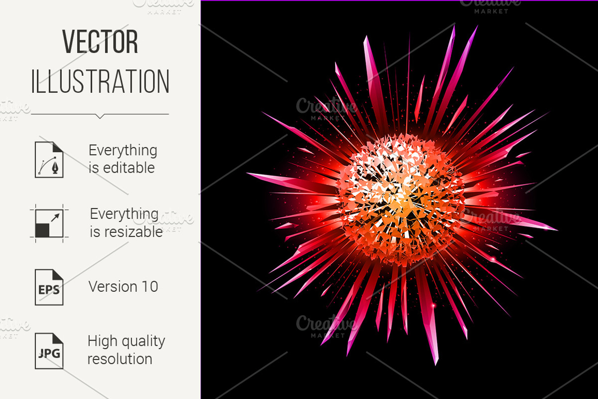 Bursting star., a Background Graphic by DvargShop