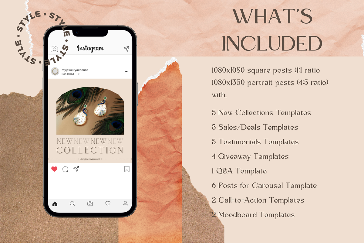 Jewelry Social Media Canva Template, a Templates & Theme by Kindelight (Photo 2 of 5)
