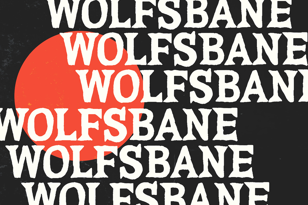 WOLFSBANE, a Serif Font by Midnight Grim (Photo 1 of 6)