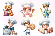 Cute little chef clipart Cooking, an Illustration by CreationArt (Thumbnail 8 of 9)