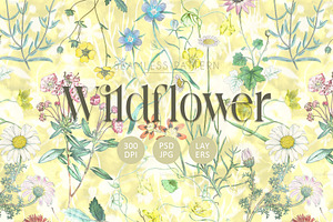 Botanical Wildflower SeamlessPattern, a Pattern Graphic by Talip Memis