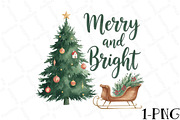 Merry & Bright Watercolor Christmas, an Illustration by DreamPrint404 (Thumbnail 1 of 7)