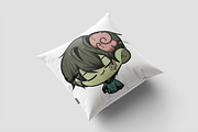 Chibi Halloween Zombie Art Sticker 5, an Illustration by vectstudio (Thumbnail 2 of 3)