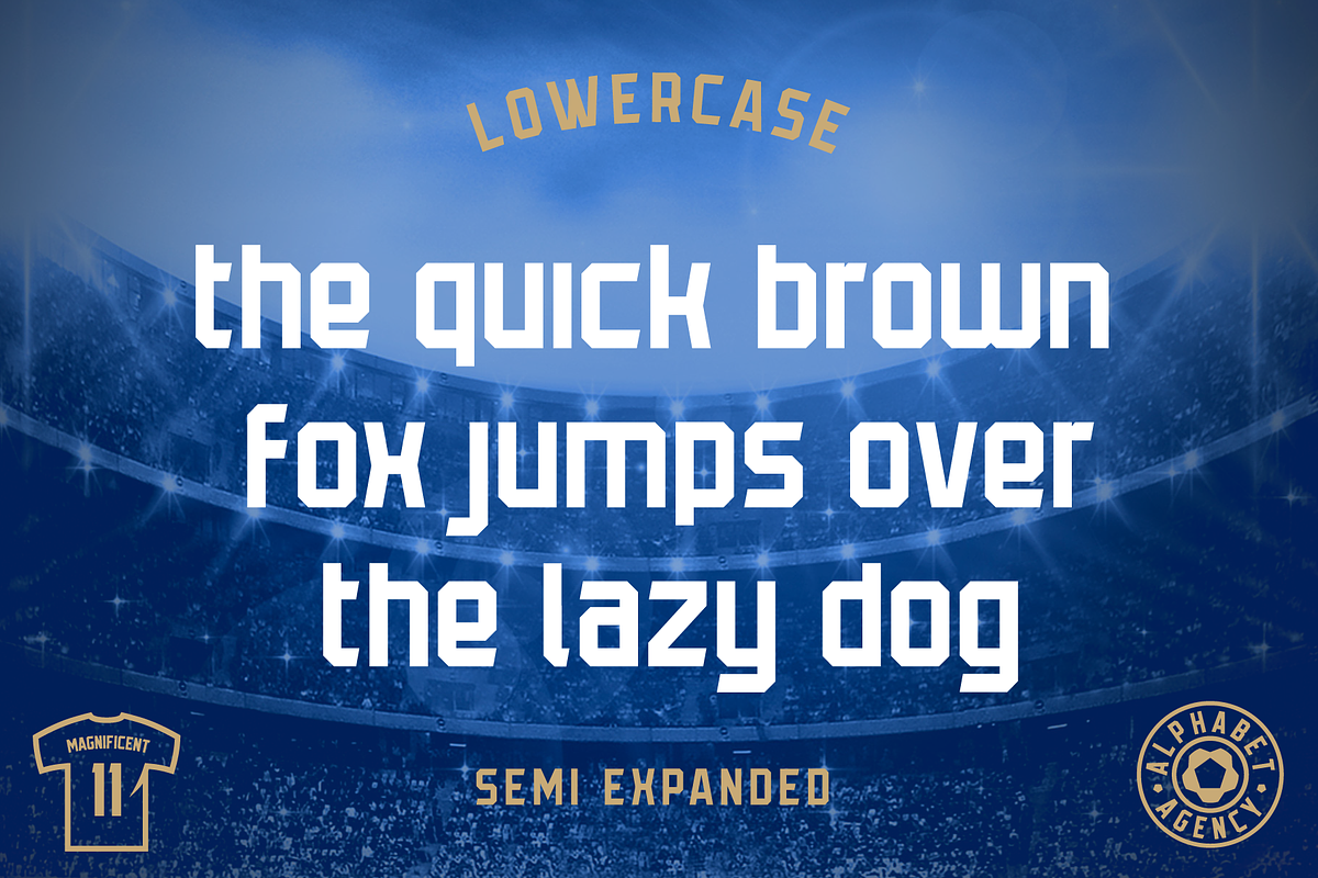 Magnificent11 Sans Serif Fonts, a Sans Serif Font by Alphabet Agency (Photo 5 of 9)