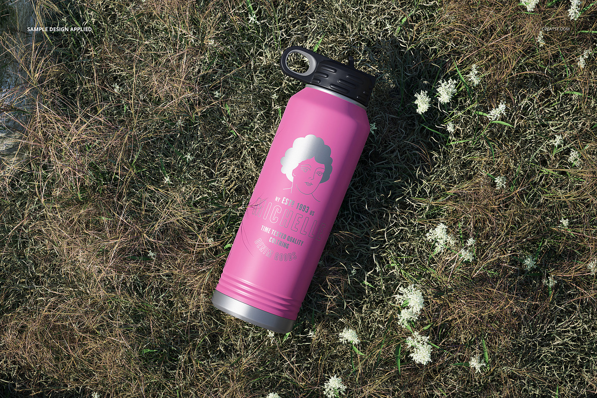 P. Coated 40 oz. Water Bottle Mockup, a Product Mockup by creatsy5 (Photo 9 of 13)