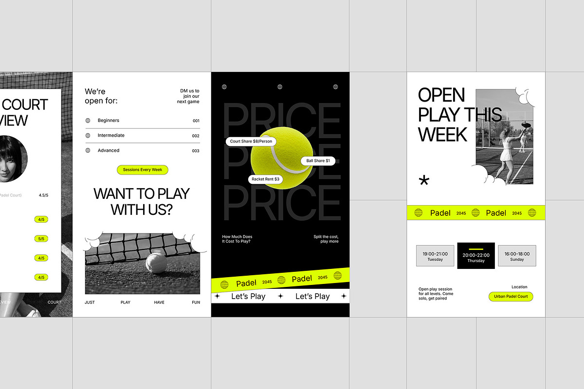 Padel Community Instagram Pack, a Social Media Template by fakhroo (Photo 4 of 5)