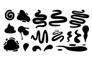 Black drops, liquid stripes and, an Illustration by LadadikArt