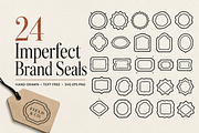 24 Imperfect Hand-Drawn Brand Seals, an Object Graphic by Designs24hr (Thumbnail 1 of 9)