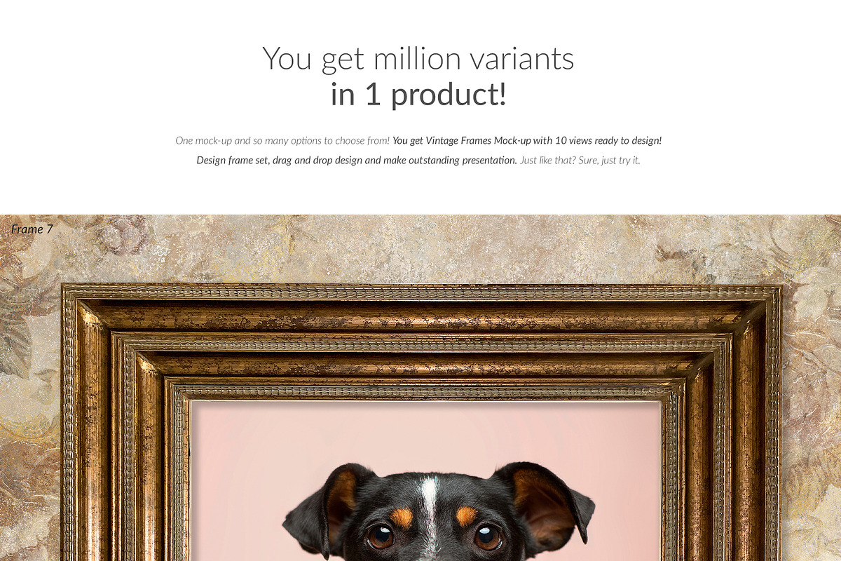 Vintage Frame Kit 10xMock-ups, a Print Template by Mocca Mockups Store (Photo 6 of 6)