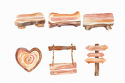 Watercolor Wood Boards Clipart, an Illustration by Libby Wishes (Thumbnail 4 of 4)