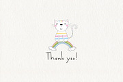 Cute animals collection, a Background Graphic by Irene_Boiko_ART (Thumbnail 10 of 10)