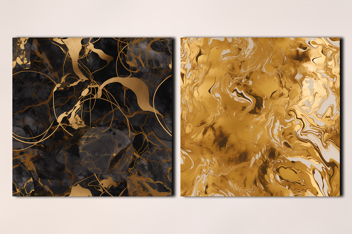 Golden Marble Seamless Pattern, a Texture Graphic by Leakedink (Photo 4 of 4)