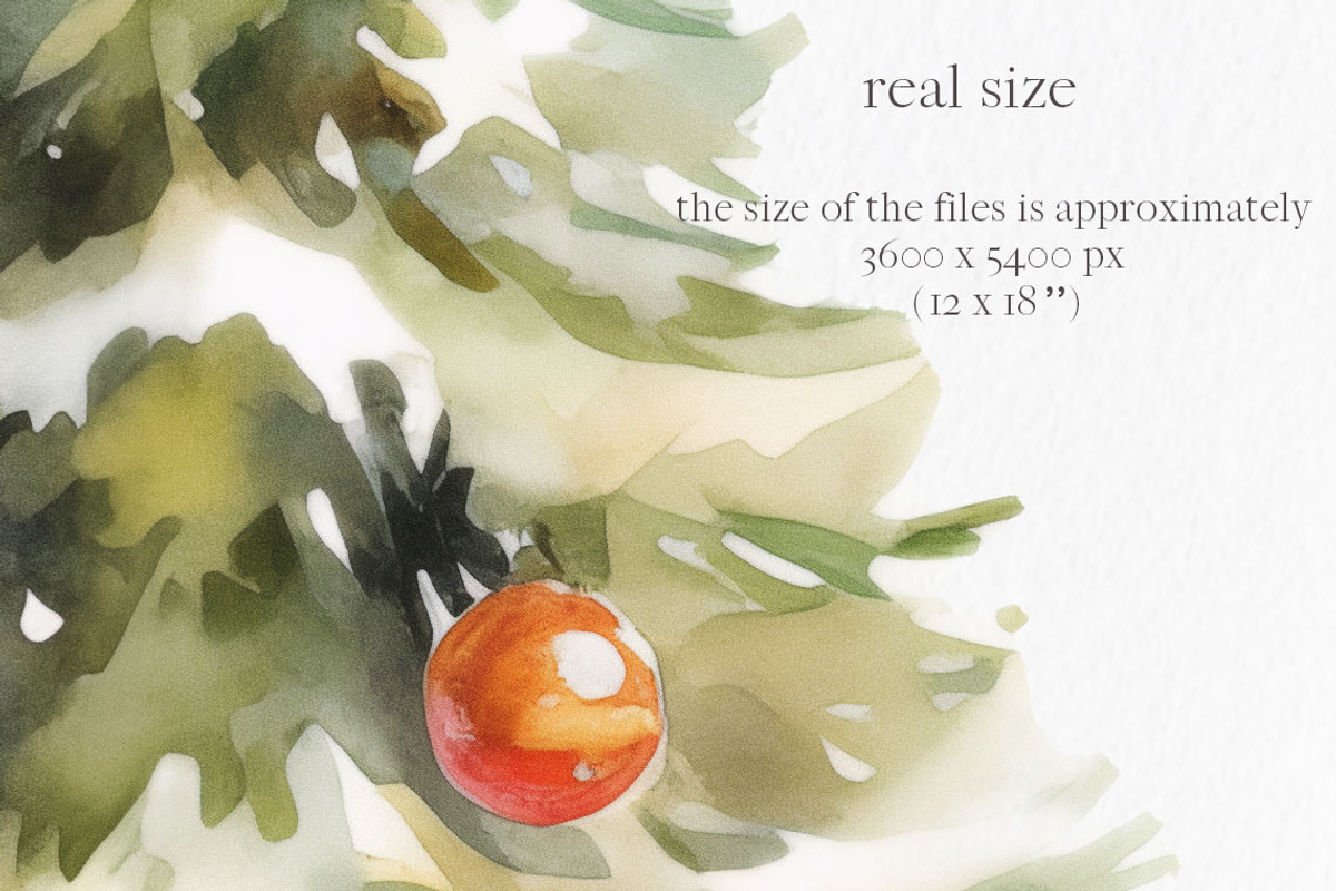 Christmas tree watercolor clipart PN, an Object Graphic by MyLittleMeow (Photo 6 of 8)