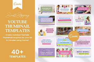 Canva YouTube Thumbnail Templates, a Social Media Template by Fallon Gerst