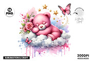 Cute Sleeping Baby Animals Clipart, an Animal Illustration by Creative Arslan (Thumbnail 7 of 9)