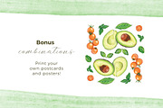 Hand Painted Guacamole Ingredients, a Food Illustration by Miriam Figueras (Thumbnail 4 of 4)