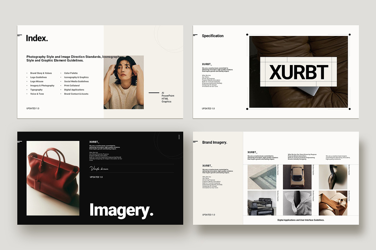 XURBT Brand Guideline Presentation, a Presentation Template by GoldenPixelStudio (Photo 2 of 10)