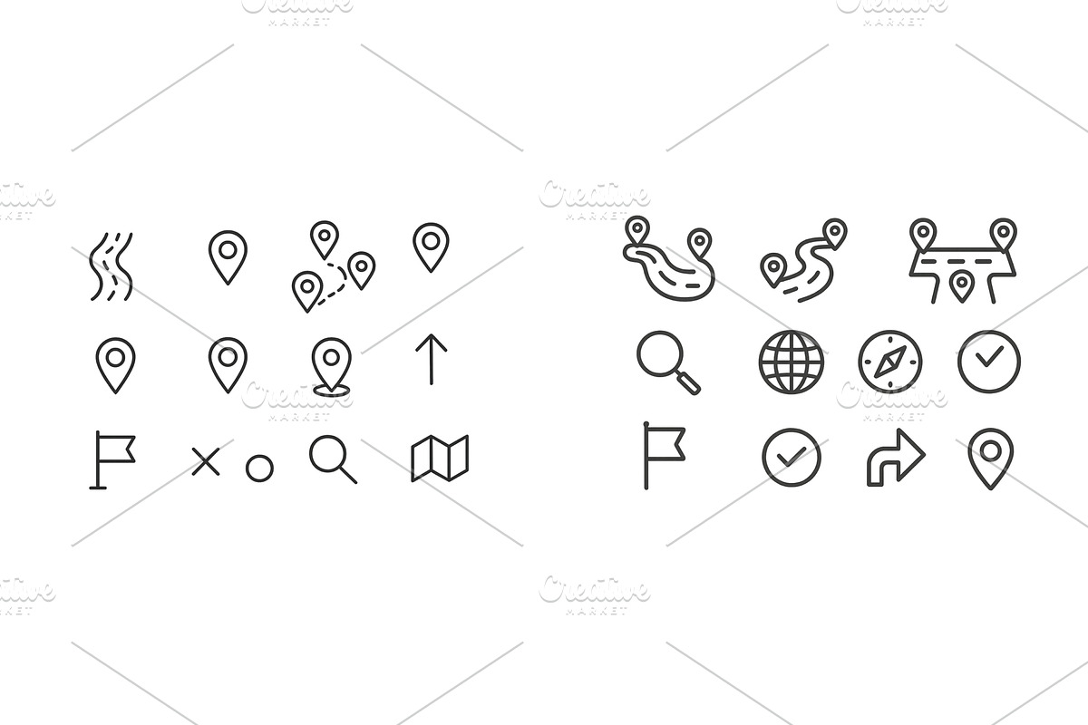 Collection of navigation and map, an Illustration by ZinetroN