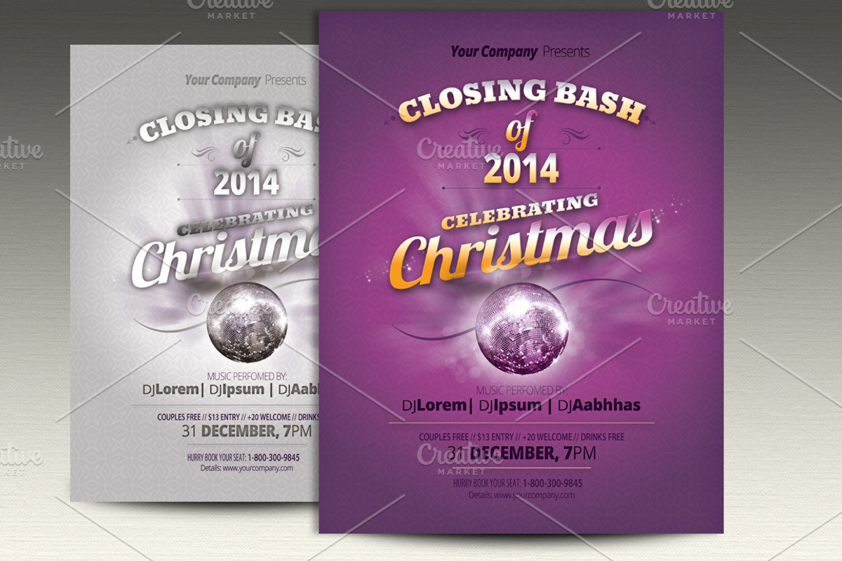 Christmas Flyer Templates, a Flyer Template by Aabhaas (Photo 1 of 2)