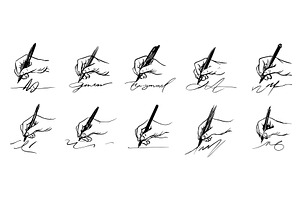 Hands with pen and pencil puts, an Object Illustration by Valerie Bodnar