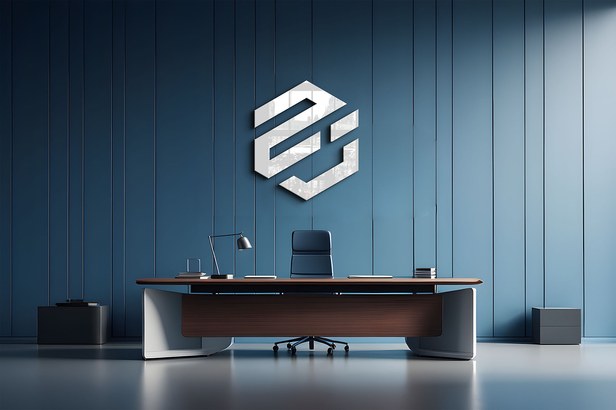 Modern Office Wall Logo Mockup, a Mockup by GenesisCreativeCo (Photo 3 of 3)