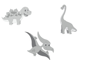 Cartoon Dinosaur Set 4 Procreate