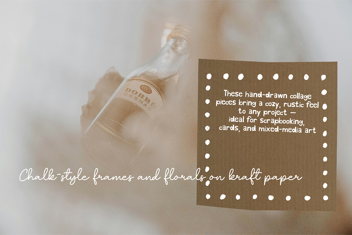 Kraft Paper Chalk Collage Elements, an Object Graphic by HabitusDesigns (Photo 4 of 11)