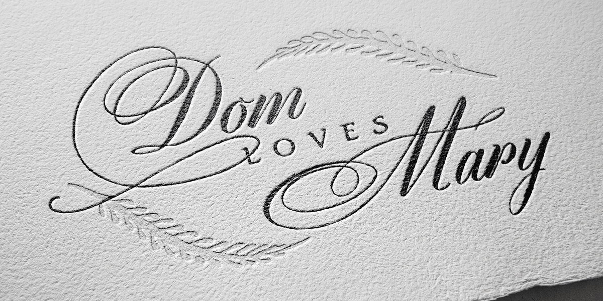 Dom Loves Mary, a Script Font by Correspondence Ink (Photo 1 of 6)
