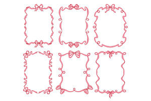 Pink and red coquette frames