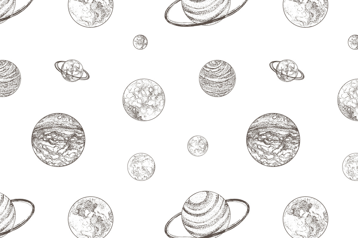 Planets bundle, seamless patterns, an Object Illustration by Good Studio (Photo 11 of 16)