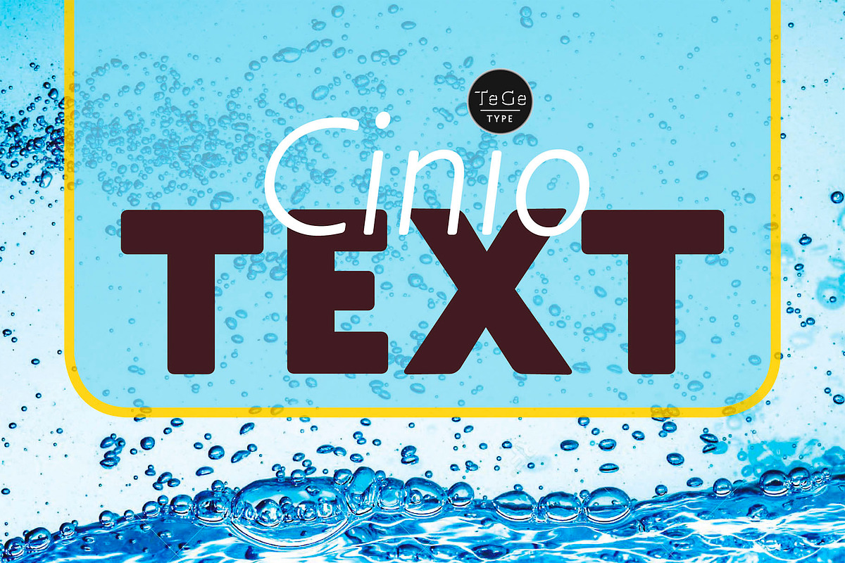 Cinio Text, a Sans Serif Font by TeGeType foundry (Photo 1 of 7)