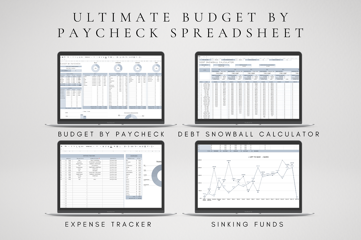 Editable Monthly Budget Template, a Templates & Theme by BRANDcontent (Photo 3 of 7)