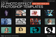 12 Photo Effect Templates, a Layer Style Add-On by iDoodle Studio (Thumbnail 1 of 6)