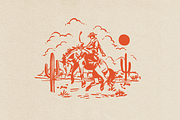 Western Cowboy Bucking Horse Graphic, an Illustration by Antiquaria (Thumbnail 1 of 4)