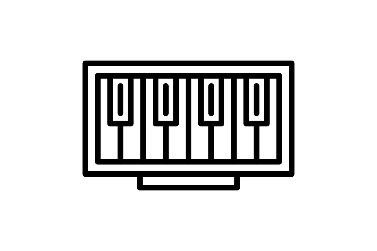 Piano Line Icon, an Icon by Pexelpy