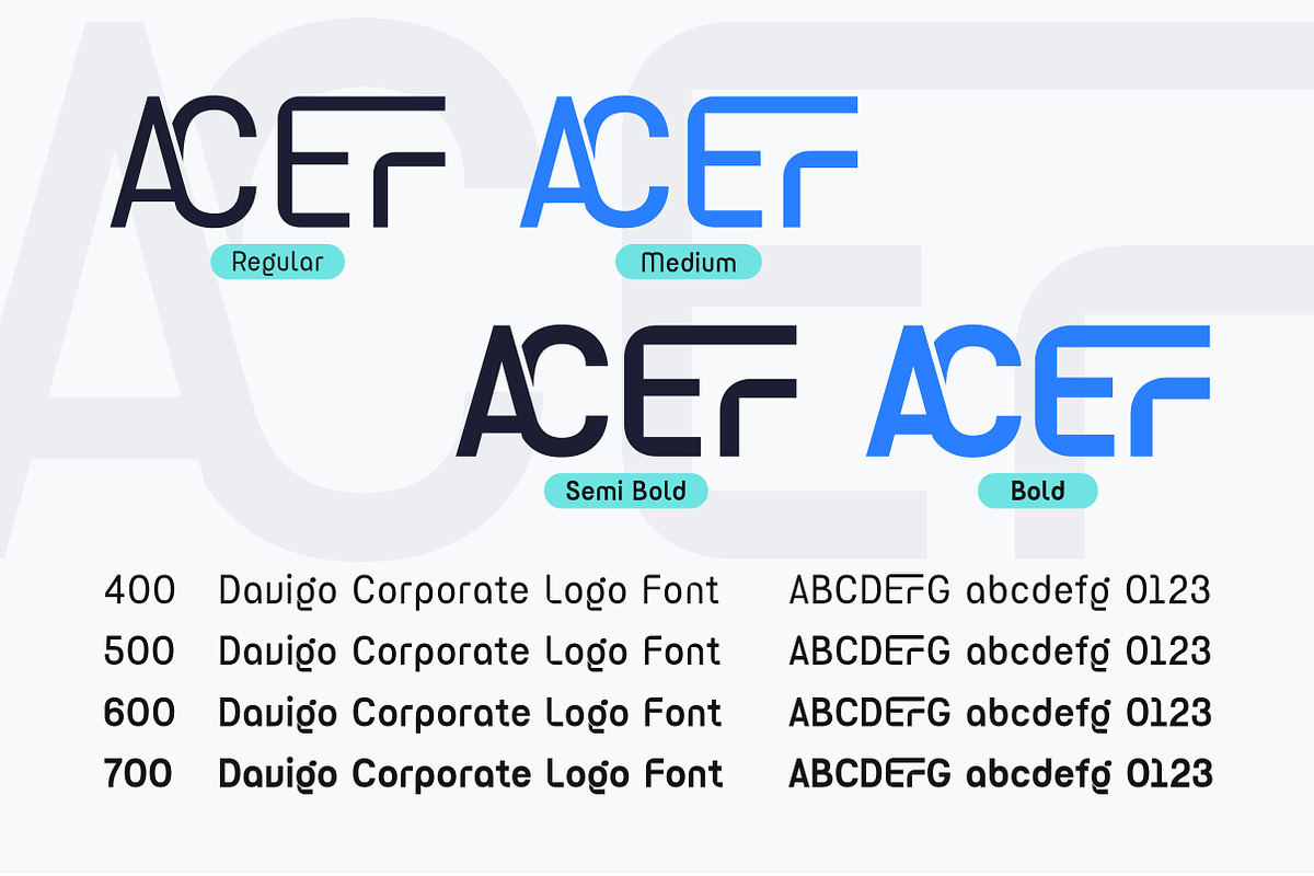 Davigo – Corporate Logo Font, a Sans Serif Font by Lettertype Studio (Photo 3 of 11)