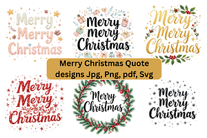 Merry Christmas Quote designs, a Seasonal Illustration by Creative design