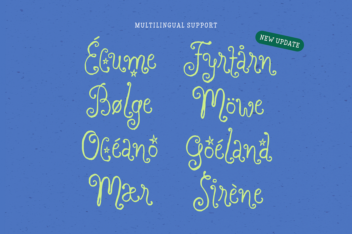 Dreaming Ocean | Curly Whimsy Font, a Handwritten Font by type peace (Photo 6 of 15)