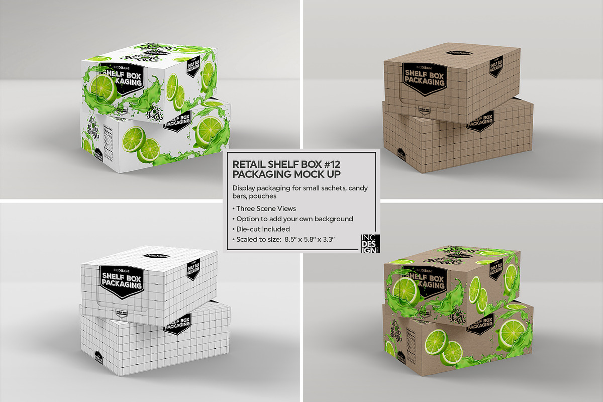 Retail Shelf Box 12 Packaging Mockup, a Product Mockup by INCDesign (Photo 9 of 9)