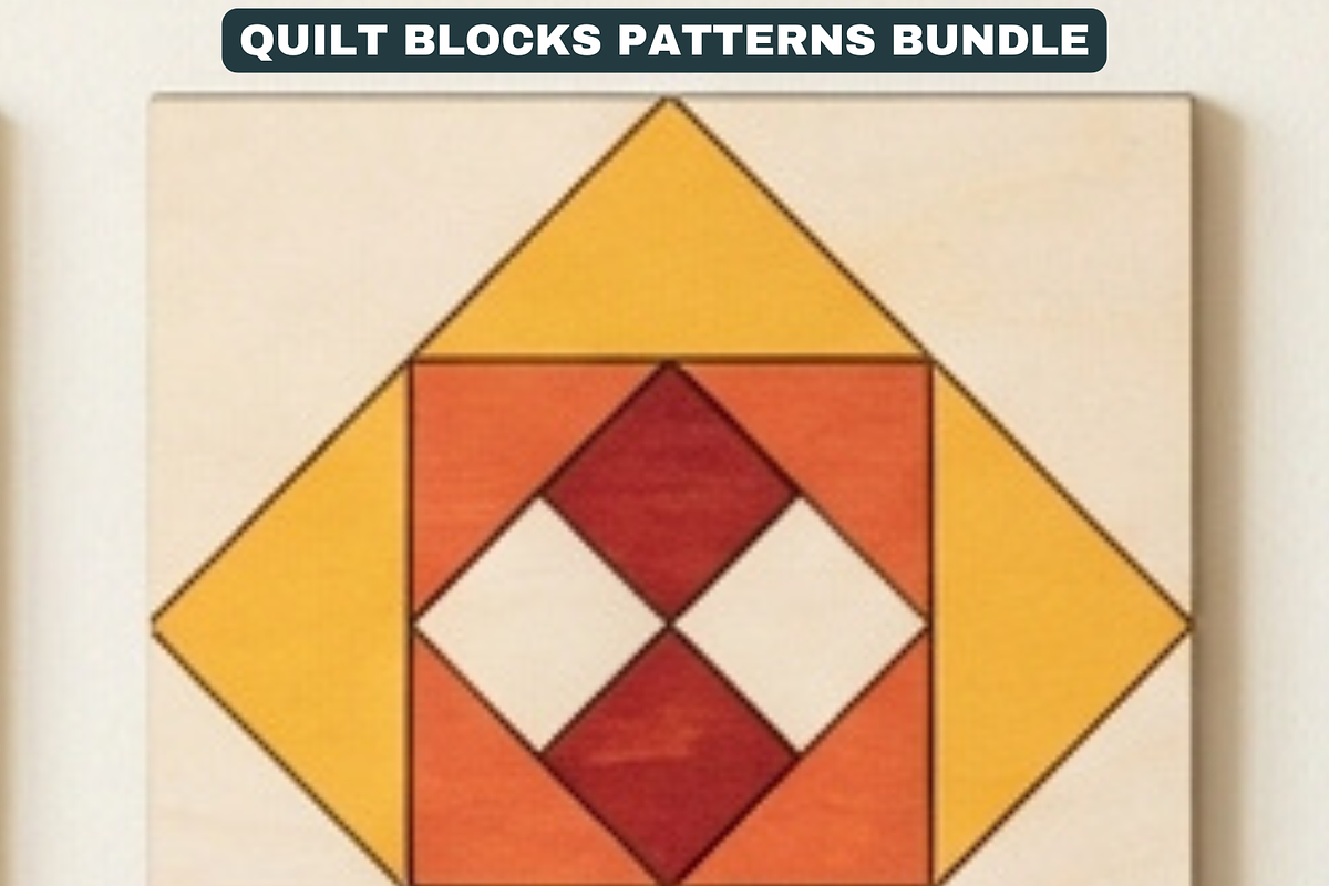 Geometric Barn Quilt Block Patterns, a Pattern Graphic by AtacanDigital (Photo 17 of 19)