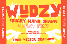 WUDZY - Handdrawn Display Font