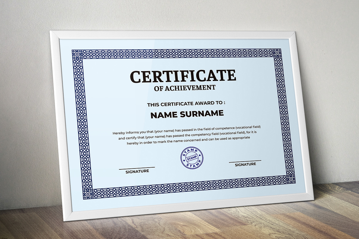 Certificate Template, a Templates & Theme by suhadidesign (Photo 2 of 5)