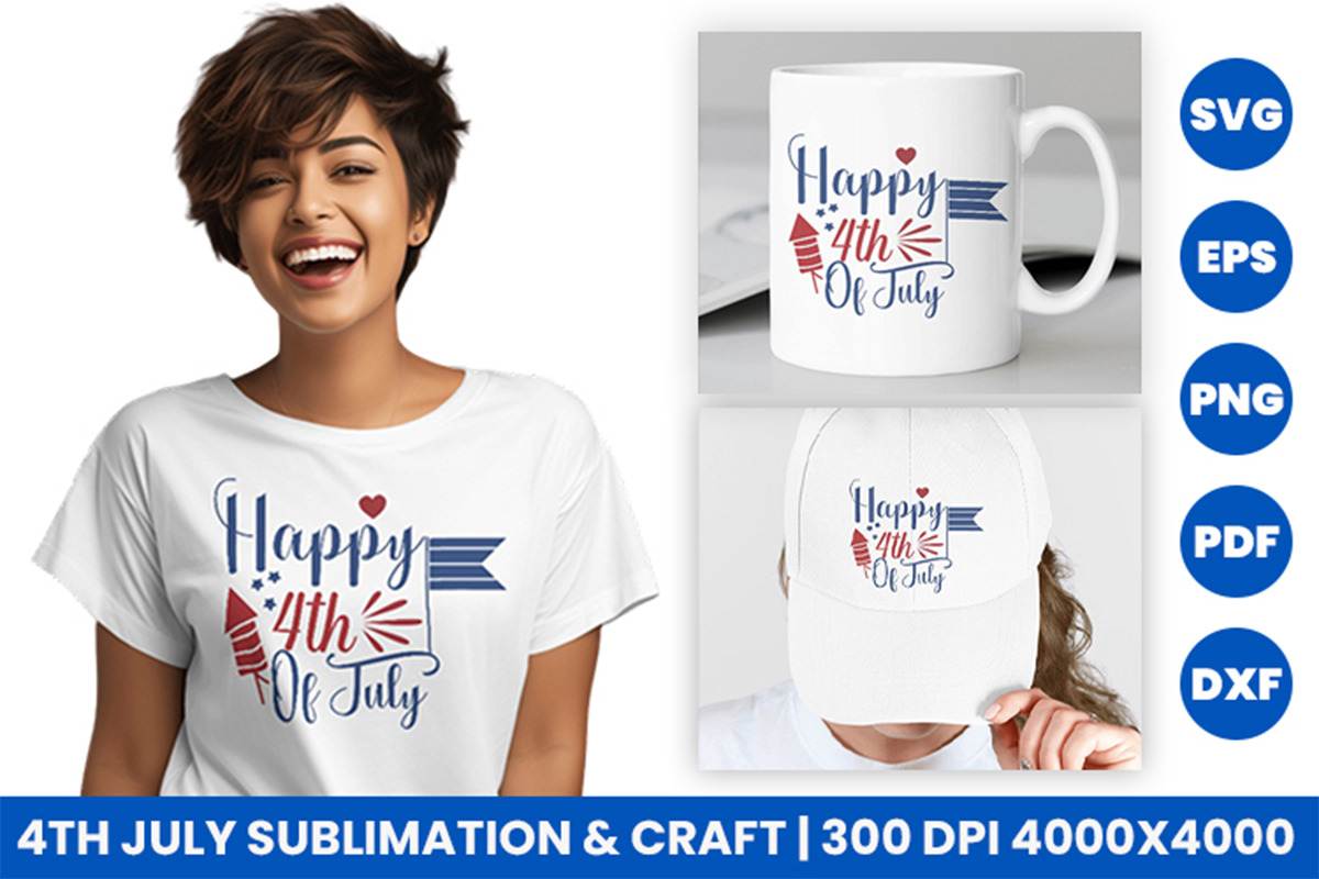 4th of July SVG & PNG Design Bundle, an Object Graphic by Creative Arslan (Photo 6 of 6)