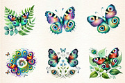 Peacock Butterfly Clipart, an Illustration by DreamArtGraphic (Thumbnail 5 of 5)