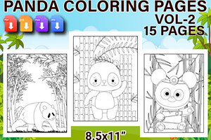 Cute Panda Coloring Pages for KDP, an Animal Illustration by Akrinity Digital