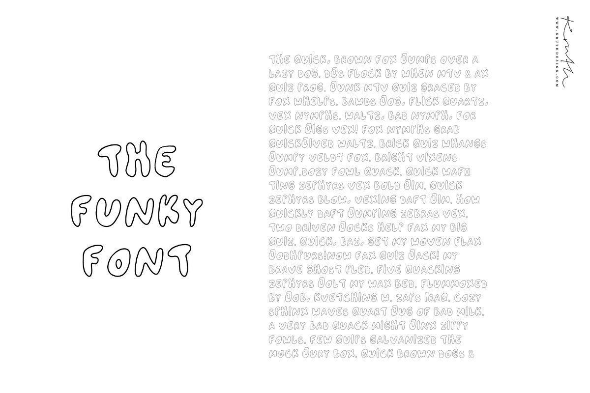 The Funky Font / by kruthdesign, a Script Font by KruthDesign (Photo 2 of 10)