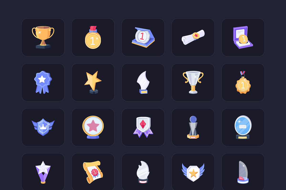 Trophy Icon Set, a Duotone Icon by Vectors Market (Photo 5 of 5)
