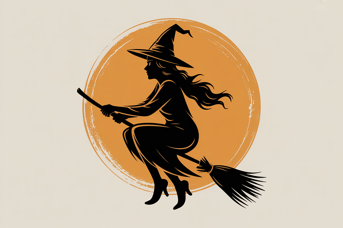 Flying Witch Black Silhouette Bundle, an Illustration by Amazin_art (Photo 6 of 7)