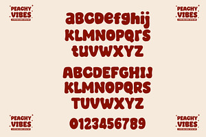 Peachy Vibes A Cute Retro Font